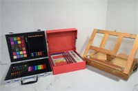 Art Sets (One Is New) & Portable Art Easel