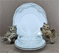 Germany Hutschenreuther Plates & Owl Figurines