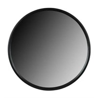 Hometrends Black Finish Round Mirror