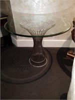 X2 Modern Glass Top End Table