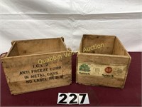 WOODEN ADVERTISING BOXES