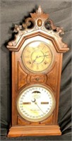 Antique "Ithaca" Calendar Library Shelf Clock