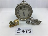 Alarm Clock, Train Clock and Motorcycle Clock