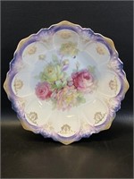 Bavaria Porcelain Serving Bowl w/ Roses & Gold