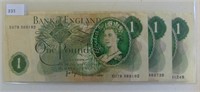 Bank of England 1-Pound Notes