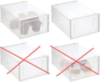 mDesign Stackable Closet Box  2 Pack