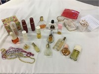 Lots of used perfumes bathroom toothpaste set and