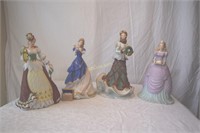 4 Lenox porcelain Christmas figurines. Kimberly