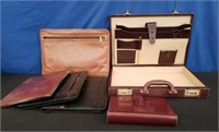 Lot w/ Nordstrom Leather Briefcase, 4 Organizers