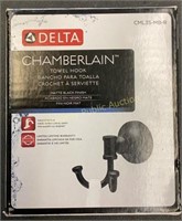 Delta Chamberlain Towel Hook Matte Black