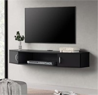 Floating TV Stand Wall Mounted TV Shelf with Door