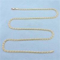 Italian 22 Inch Designer Curb Link Chain Necklace