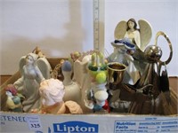 Box of Angel Figurines & Ornaments