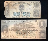 1863 State of Alabama Confederate Bearer Notes