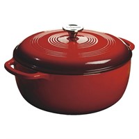 Lodge 7 5qt Cast Iron Enamel Dutch Oven Red