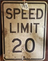 20 MPH Speed Limit Sign