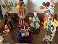 CLOWN FIGURINES, SOME CAPODIMONTE