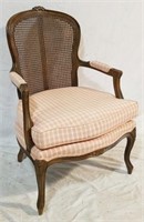 French cane back chair by Century Chair