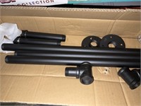 Industrial pipe shelf bracket black diy Matt