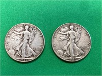(2) 1946 Standing Liberty Half Dollar