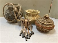 Native American woven baskets
