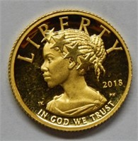 2018 US Liberty 1/10th Ounce Gold Proof