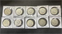 (10) 1966-1969 Kennedy Half Dollars
