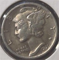 1921 d. Mercury dime token