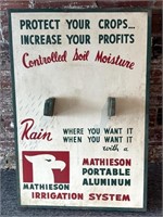 Vintage Mathieson Irrigation System Wood Display