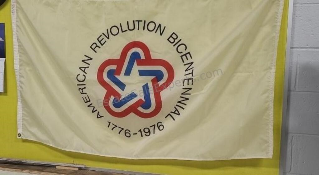 American Bicentennial flag. 34×58.