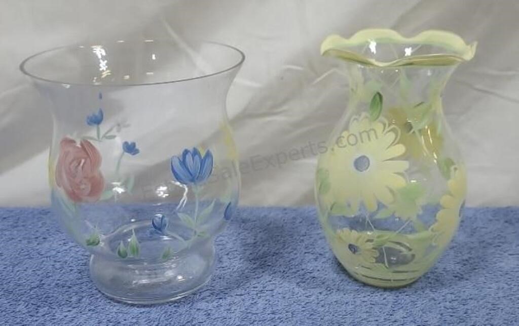 Hand painted vases