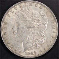 1887-O MORGAN DOLLAR AU