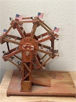 VTG Hand Painted Folk Art Ferris Wheel Spinning