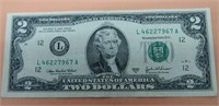 Series 2003 A Two Dollar Federal Reserve Note
