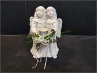 9" Bisque Porcelain Singing Angels Figurine