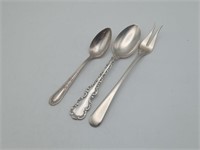 Lot of 3 Misc. Sterling Fork Spoon 45 grams