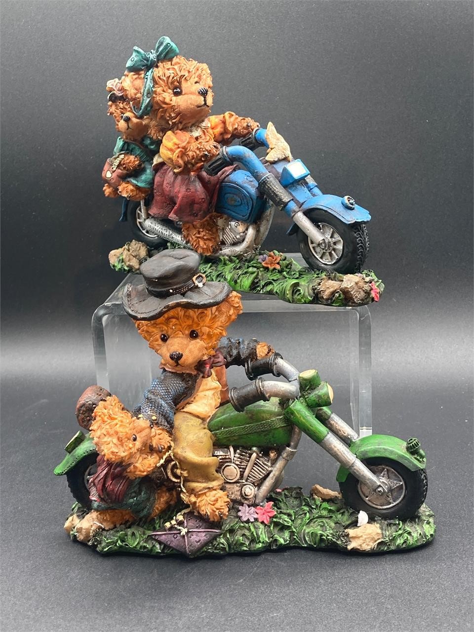 Biker Bears Resin Figure Set