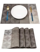 Placemats Set of 4 for PVC Dining Table Woven