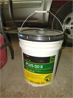 Fill 5 gal bucket of PLUS-50 II SAE 15 W- 40