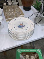 5 provincial bouquet stoneware dinner plates