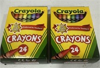Lot of 2 CRAYOLA 24ct Crayons