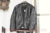 Leather Jacket & Gloves: