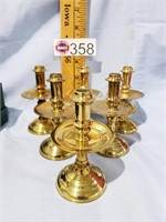 (6) BRASS CANDLESTICKS