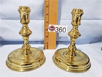 (2) BRASS CANDLESTICKS