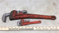 (2) RIDGID PIPE WRENCHES 18" & 6"