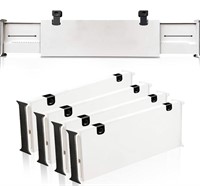 Drawer Dividers 4 Pack, 4" High, 13" to 21"