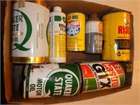 Group of 7 Vintage Motor Oil Cans