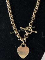 Sterling Silver Chain & Heart Necklace
