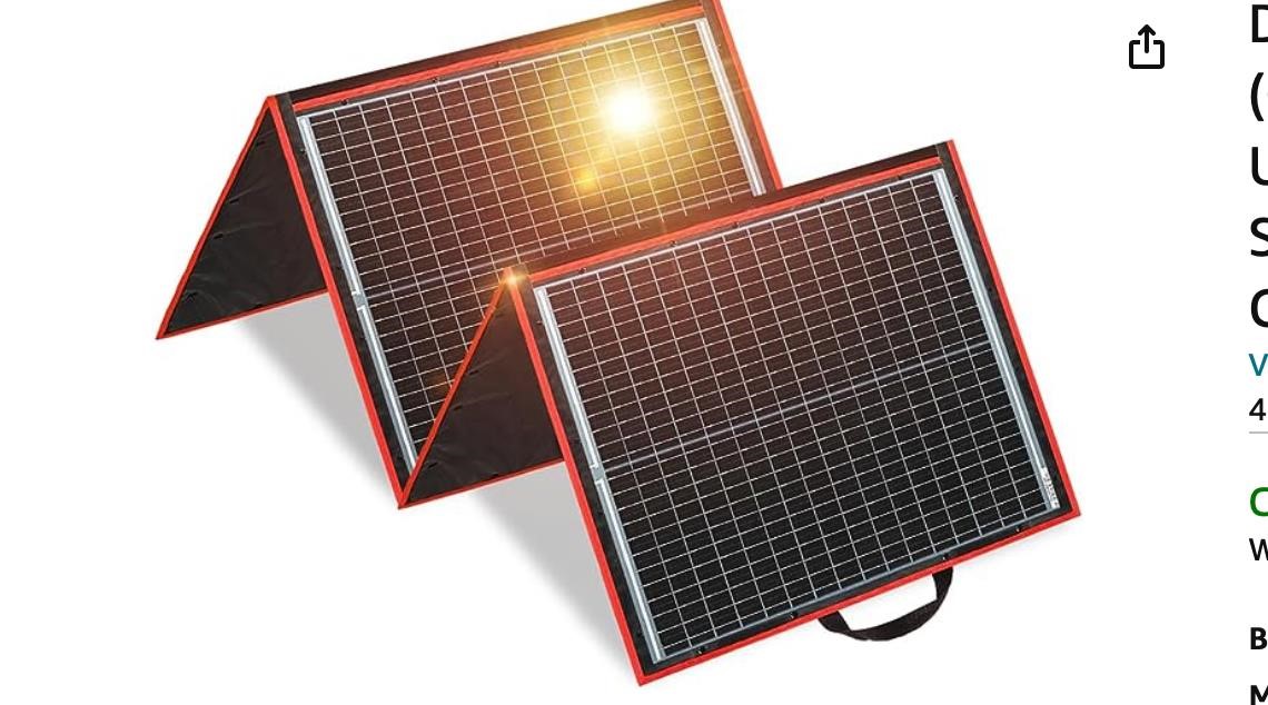 DOKIO 160W 18V Portable Solar Panel Kit