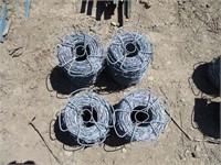 (4) Rolls Barbed Wire w/Factory Ends